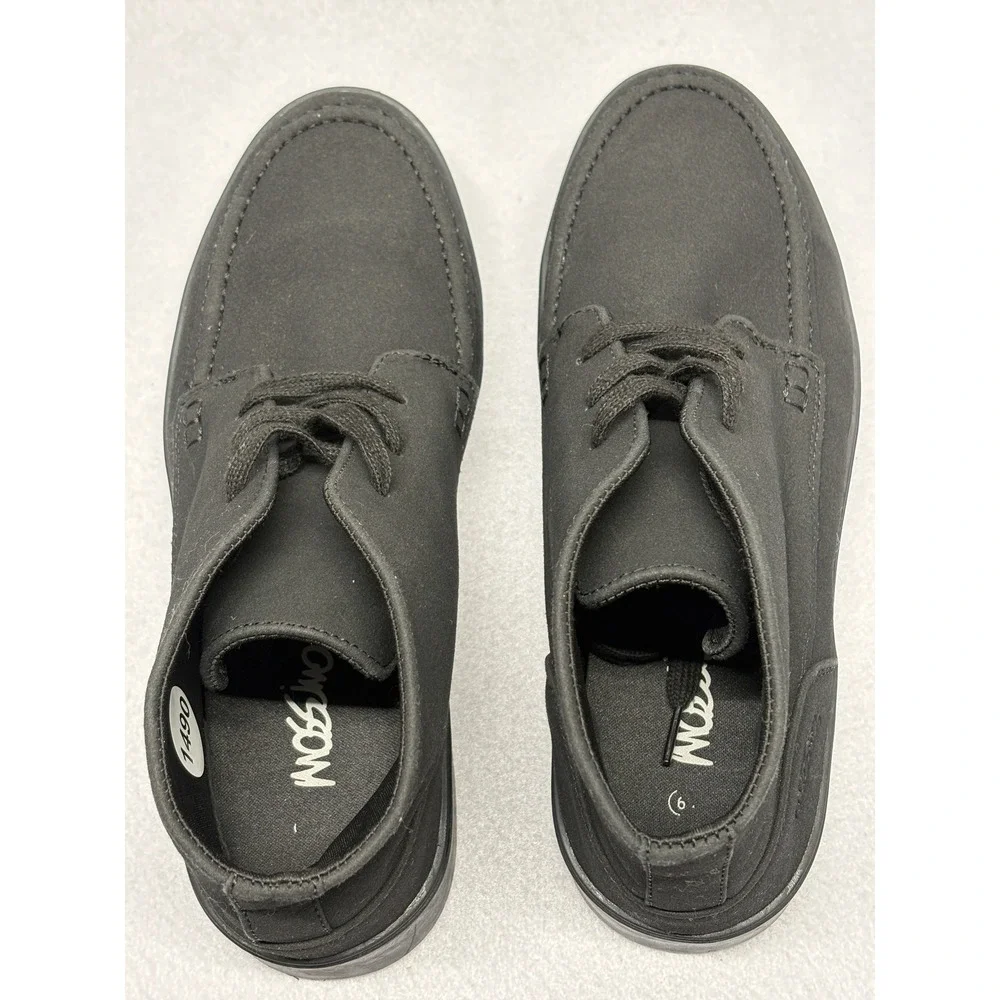 Mossimo Supply Co Mens Black Canvas Chukka Boots Moc Toe Lace Up Shoes Size 9